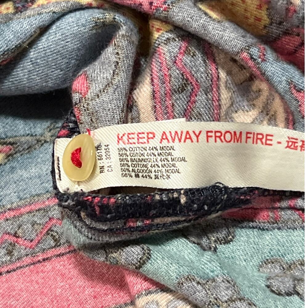 Anthropologie Size Small Patchwork Aztec Button U… - image 4